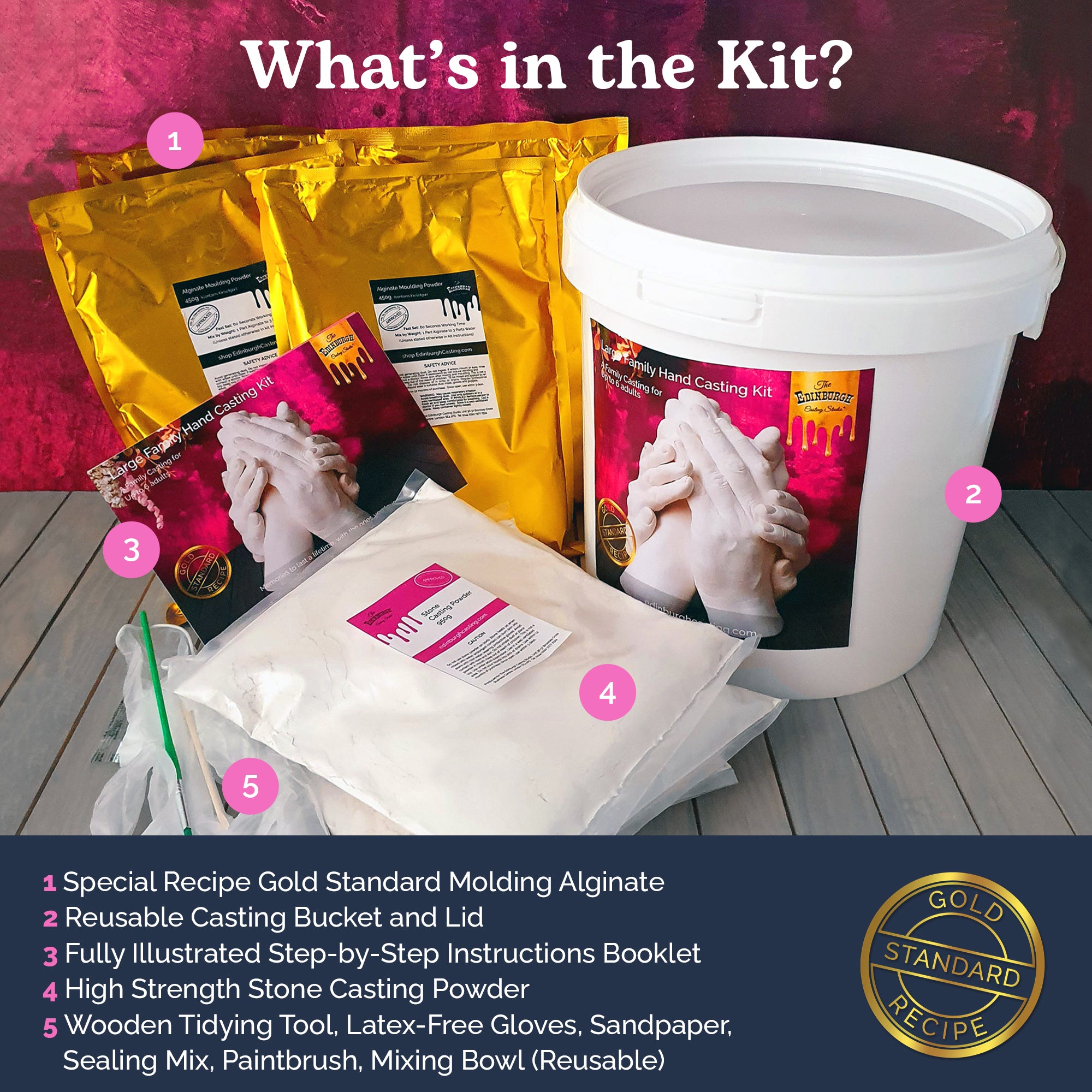 XL Family Hand Casting Kit: For 4-6 Hands