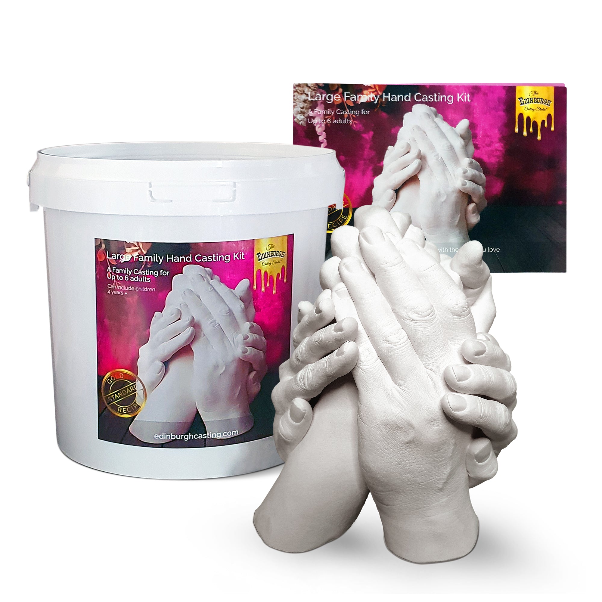  Edinburgh Family Hand Casting Kit for 4 - Premium DIY Hand Hold  Statue Kit for Mothers Day, Valentines, Family or Pregnancy Gift, Baby  Shower, or Fun Kids Craft