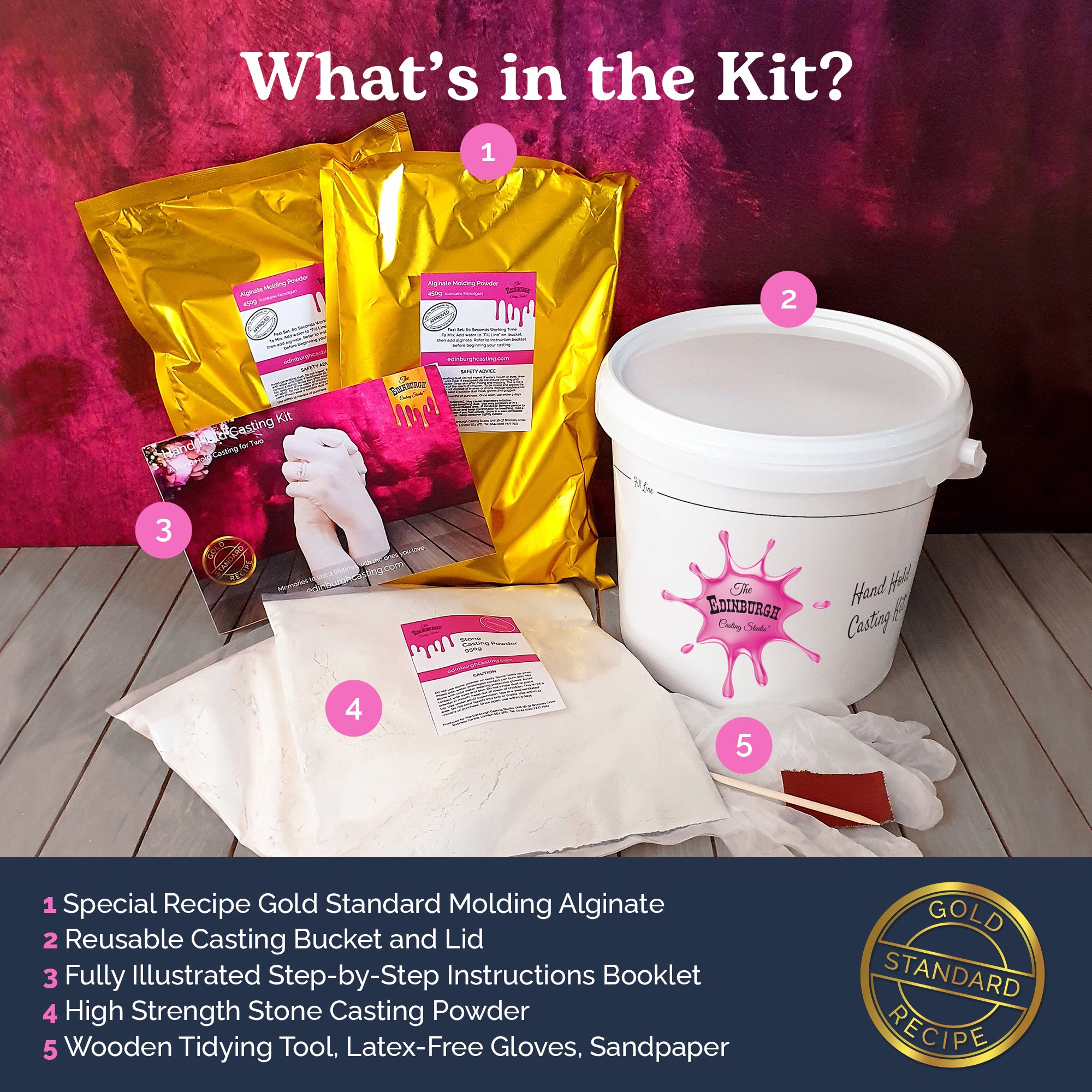 Premium Couple Hand Casting Kit: For 2 Hands