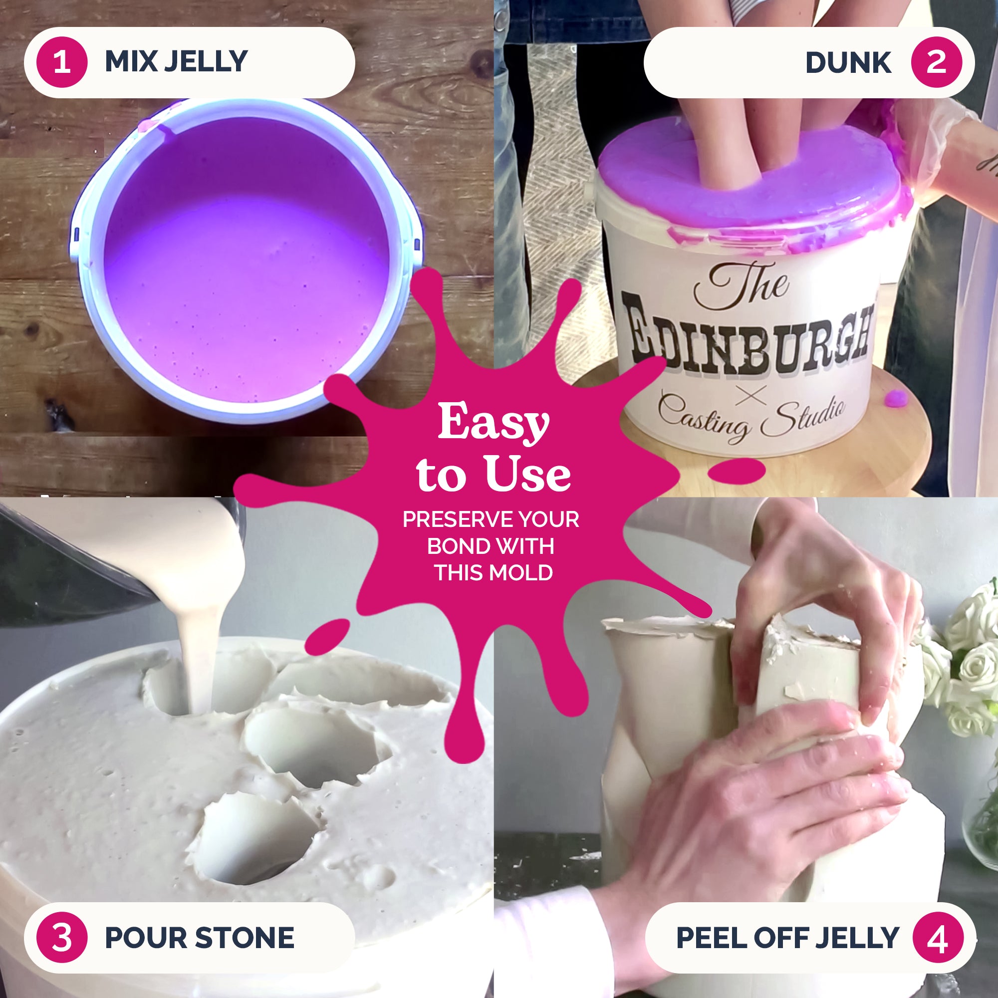 Premium Couple Hand Casting Kit: For 2 Hands