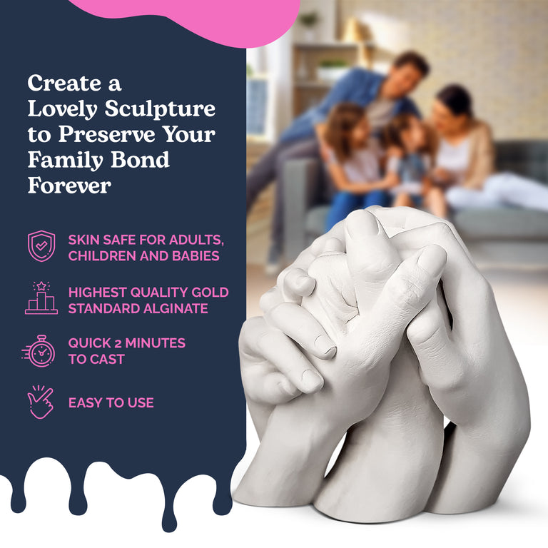 Premium Family Hand Casting Kit: For 3-4 Hands